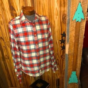 💥Abercrombie XL mens flannel classic pattern long sleeve pocket shirt💥